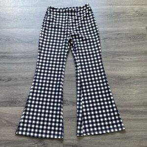 SHEIN Women’s Gingham Plaid Flare Pants